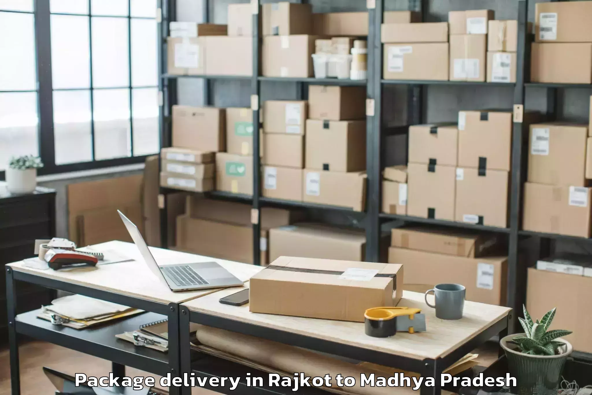 Top Rajkot to Dumna Package Delivery Available